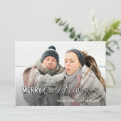 Aangepaste foto Funny Merry Alles Humor Text Feestdagenkaart (Staand voorkant)