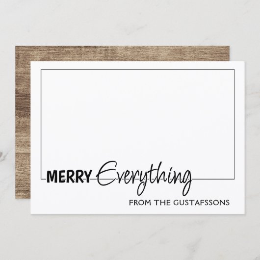 Aangepaste foto Funny Merry Alles Humor Text Feestdagenkaart (Voorkant / Achterkant)