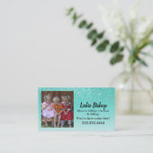 Aangepaste foto-galerijkaart contactkaartje (Staand voorkant)