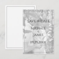 Aangepaste foto Gay Couple Save the Date