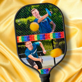 Aangepaste foto-Gay LGBTQ Rainbow Flag Gay Pride Pickleball Paddle