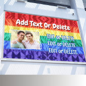Aangepaste foto Gay pride Rainbow vlag achtergrond Spandoek