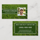 Aangepaste Foto Gazon Maaien Yard Care Landscaper Visitekaartje (Voorkant / Achterkant)