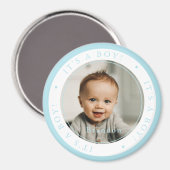 Aangepaste foto geboorte jong gelegenheid eenvoudi magneet (Voorkant / Achterkant)