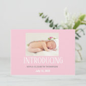 Aangepaste foto geboorteaankondiging baby aankondiging (Staand voorkant)