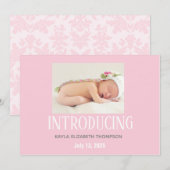 Aangepaste foto geboorteaankondiging baby aankondiging (Voorkant / Achterkant)