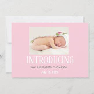 Aangepaste foto geboorteaankondiging baby aankondiging