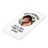 aangepaste foto geboorteaankondiging baby magneet (Linkerzijde)