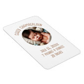 aangepaste foto geboorteaankondiging baby magneet (Rechterzijde)