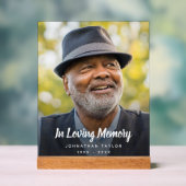 Aangepaste foto gedenkteken begrafenis tribute acryl bord (Neutraal)