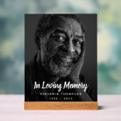 Aangepaste foto gedenkteken begrafenis tribute acryl bord (Neutraal)