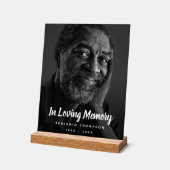 Aangepaste foto gedenkteken begrafenis tribute acryl bord (Hoek)