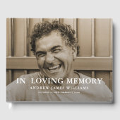 Aangepaste foto gedenkteken of begrafenis gastenbo gastenboek (Voorkant)