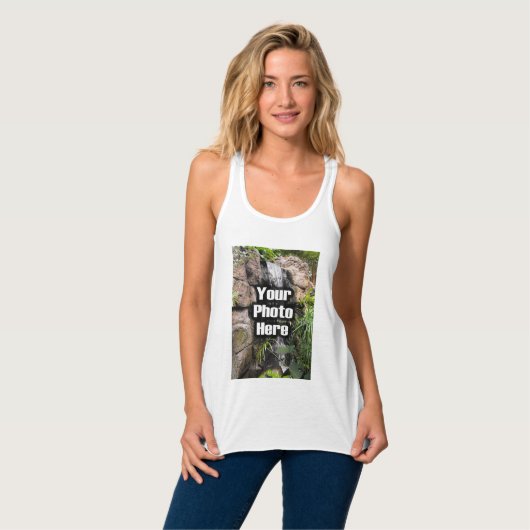 Aangepaste foto Gedrukte Tanktop voor raceback vro (Volledige Voorkant)