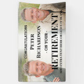 Aangepaste foto Gefeliciteerd Pensioenbanner Spandoek (Verticaal)