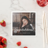 Aangepaste foto gefeliciteerd servet (Insitu)
