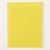 Aangepaste foto gele witte trouw elegante script planner (Achterkant)