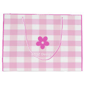 Aangepaste foto Gelukkige 15e Verjaardag Roze Wit  Groot Cadeauzakje (Achterkant)