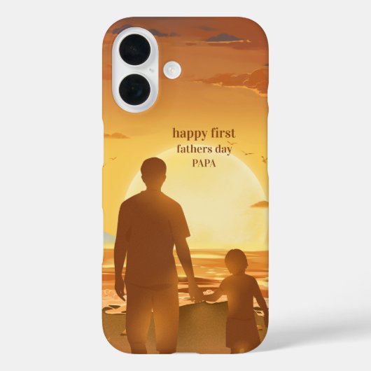 Aangepaste foto ''GELUKKIGE EERSTE VADERDAG PAPA'' Case-Mate iPhone Case (Achterkant)