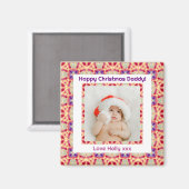 Aangepaste foto Gelukkige Kerstmis Jolly Papa Papa Magneet (Voorkant / Achterkant)