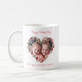Aangepaste foto Gelukkige Moederdag Hart Koraal Ro Koffiemok (Links)