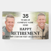 Aangepaste foto gelukkige pensioenfeestbanner spandoek (Horizontaal)