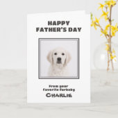 Aangepaste foto Gelukkige Vaderdag Hond Kaart (Gele Bloem)