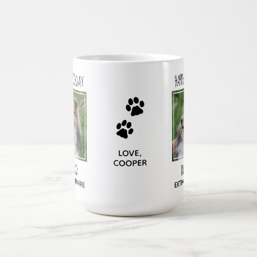 Aangepaste foto Gelukkige Verjaardag Beste Pap Ooi Koffiemok (Center)