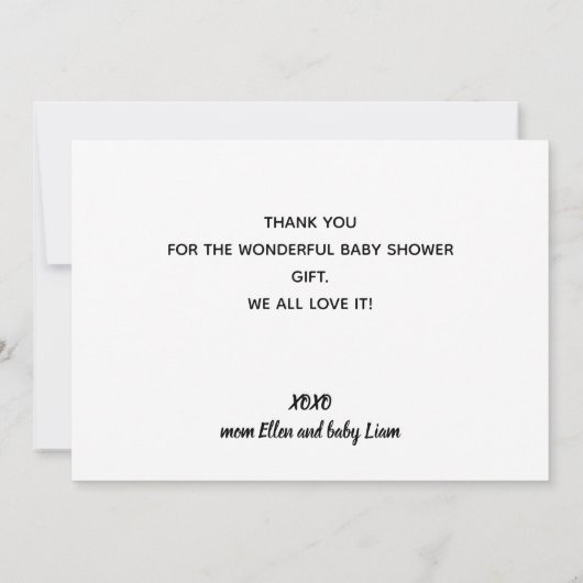 Aangepaste foto Genderneutraal script - Hartelijk  Aankondiging (Achterkant)