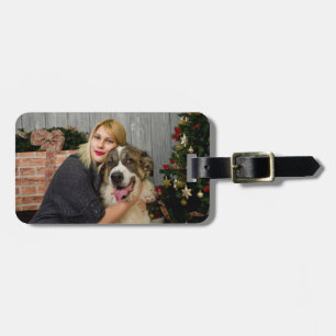 Aangepaste foto Gepersonaliseerd 2 zijdig Bagagelabel