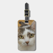 Aangepaste foto gepersonaliseerd bagagelabel (Voorkant verticaal)