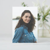Aangepaste foto gepersonaliseerd bedankkaart (Staand voorkant)