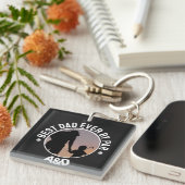 Aangepaste foto gepersonaliseerd Beste vader ooit  Sleutelhanger (Voorkant Rechts)