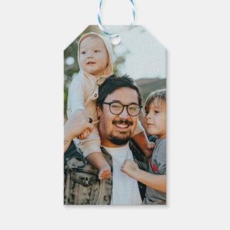 Aangepaste foto gepersonaliseerd cadeaulabel
