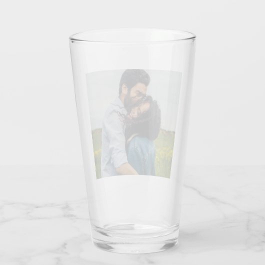 Aangepaste foto gepersonaliseerd glas (Achterkant)