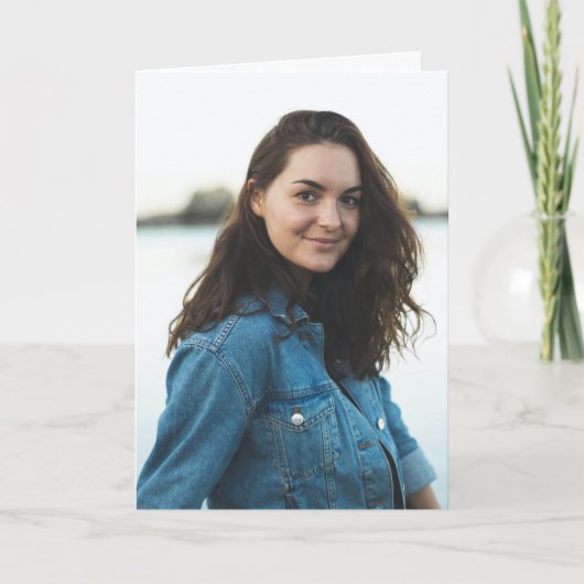 Aangepaste foto gepersonaliseerd kaart (Voorkant)
