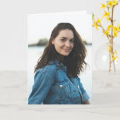 Aangepaste foto gepersonaliseerd kaart (Gele Bloem)