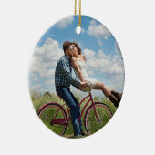 Aangepaste foto gepersonaliseerd   keramisch ornament (Rechts)