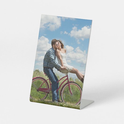 Aangepaste foto gepersonaliseerd reclamebord met voetstuk (Voorkant)