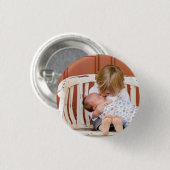 Aangepaste foto gepersonaliseerd  ronde button 3,2 cm (Voorkant /achterkant)
