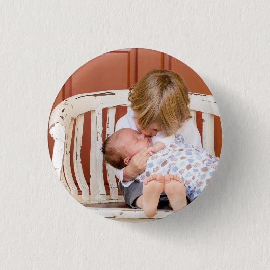 Aangepaste foto gepersonaliseerd  ronde button 3,2 cm (Voorkant)