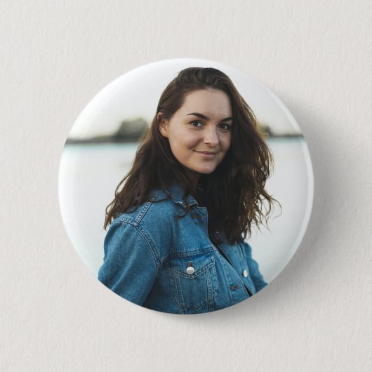 Aangepaste foto gepersonaliseerd ronde button 5,7 cm (Voorkant)