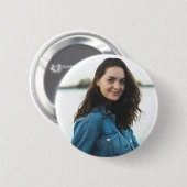 Aangepaste foto gepersonaliseerd ronde button 5,7 cm (Voorkant /achterkant)