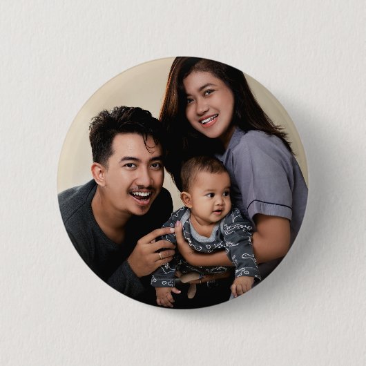 Aangepaste foto gepersonaliseerd ronde button 5,7 cm (Voorkant)