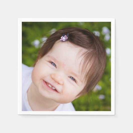 Aangepaste foto gepersonaliseerd servet (Voorkant)