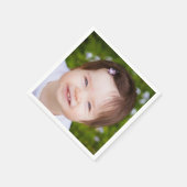 Aangepaste foto gepersonaliseerd servet (Hoek)