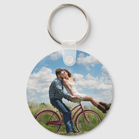 Aangepaste foto gepersonaliseerd sleutelhanger (Voorkant)