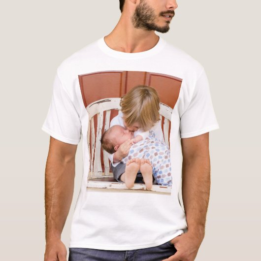 Aangepaste foto gepersonaliseerd  t-shirt (Voorkant)
