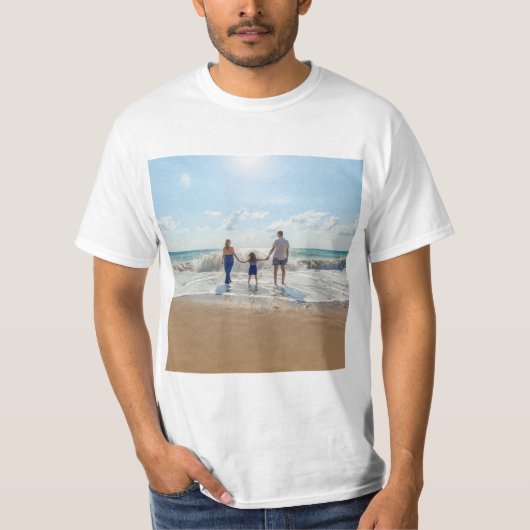 Aangepaste foto gepersonaliseerd t-shirt (Voorkant)