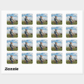 Aangepaste foto gepersonaliseerd   vierkante sticker (Vel)